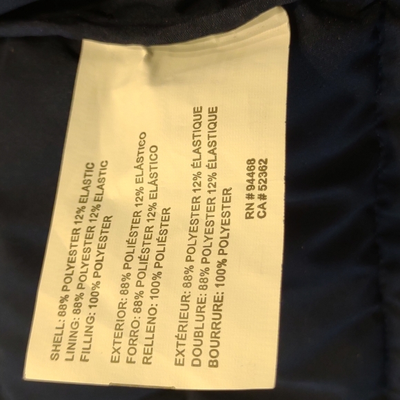 Womens Nautica Blue Stretch Packable Puffer Coat Detachable Hood Water - Picture 15 of 16
